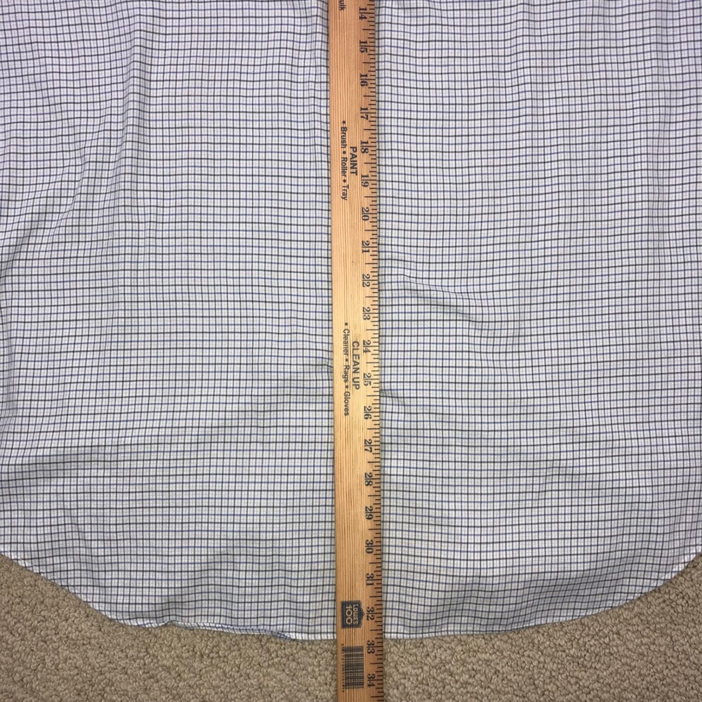 Ralph Lauren Yarmouth Mens 17.5 36/37 Blue White Tattersall Check Cotton Shirt - Picture 6 of 6